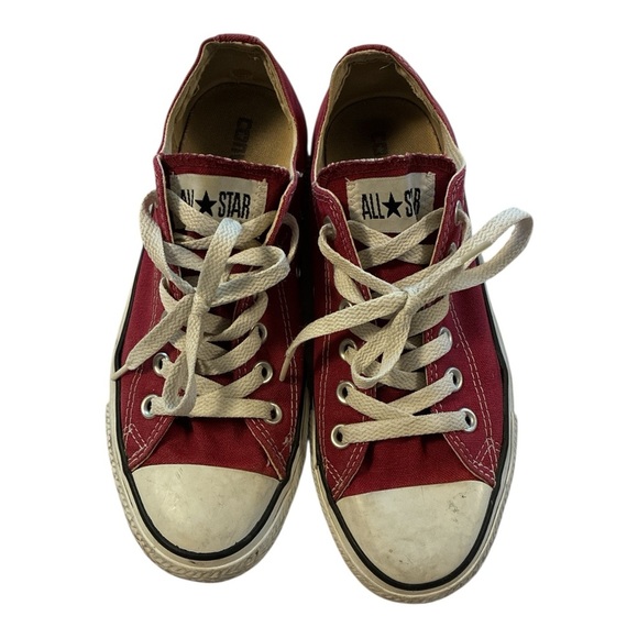Women’s Maroon Red Low Top Converse Size 8 - Picture 4 of 9
